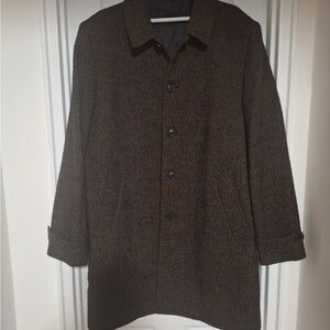 J. Crew Herringbone Brown Trench Coat